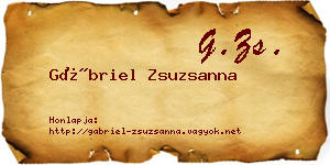 Gábriel Zsuzsanna névjegykártya