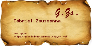 Gábriel Zsuzsanna névjegykártya